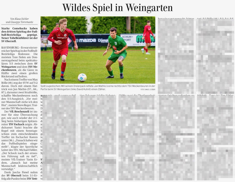 Wildes Spiel in Weingarten
